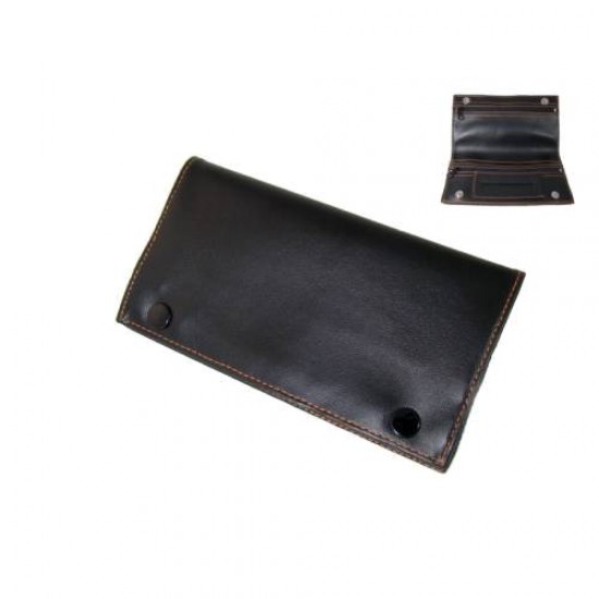 Angelo RYO pouch (black leather) 16x9 cm
