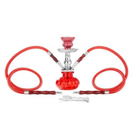 Narghilea Dreamliner 23 cm 2 furtunuri (rosu)