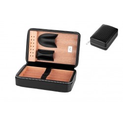 Umidor Angelo de calatorie (negru) 23x21,5x6cm